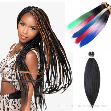 26inch 20inch Easy Braids Prestretched EZ Braiding Hair Hot Water Setting Yaki Straight Soft Jumbo Braid Synthetic Hair